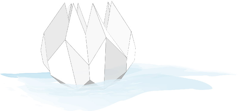 lotosaèdre-vincent-carlier-hortillonnages amiens - art contemporain - sculpture - lotos - origami